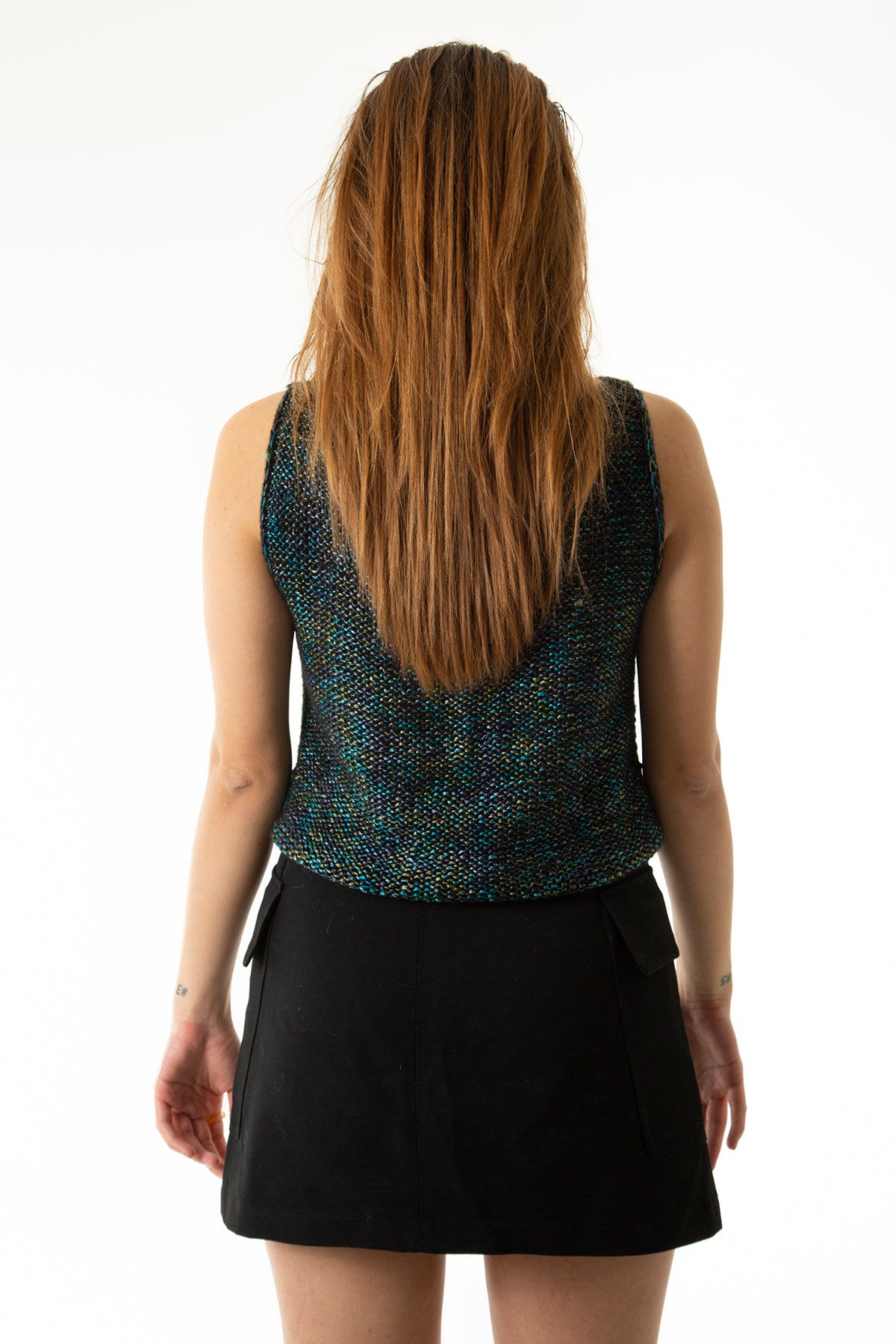 İndigo El Örgüsü Süveter