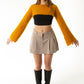 Hardal El Örgüsü Crop Top