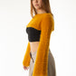 Hardal El Örgüsü Crop Top