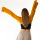Hardal El Örgüsü Crop Top